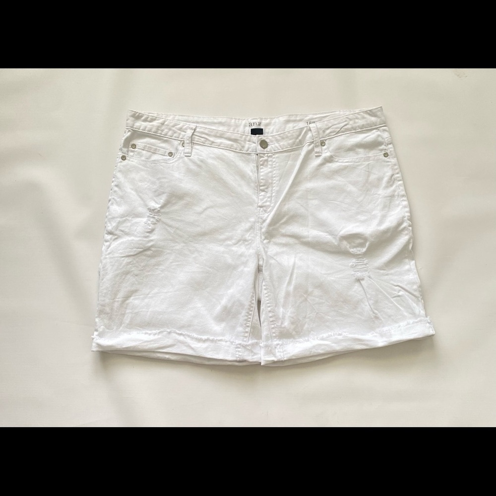 Plus size A.N.A White Jean Shorts